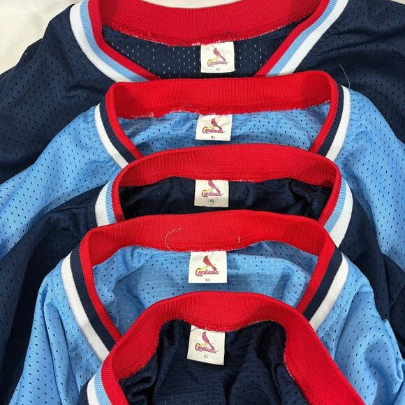 5x St Louis Cardinals XL Pujols Herzog Simmons Goldy Jersey MLB Cards - Picture 4 of 7